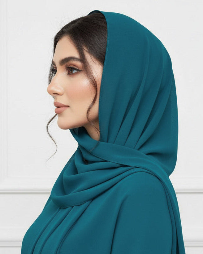 Teal Georgette Hijab