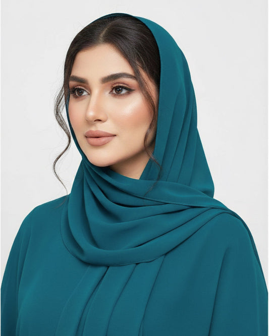 Teal Georgette Hijab