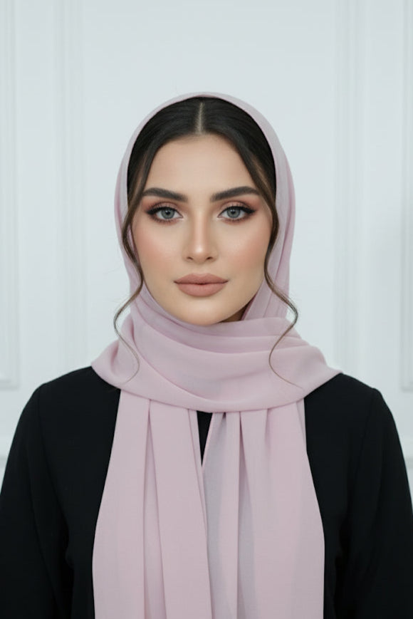 Blush Pink Georgette Hijab