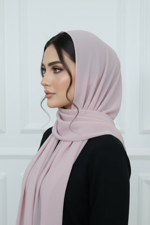 Blush Pink Georgette Hijab