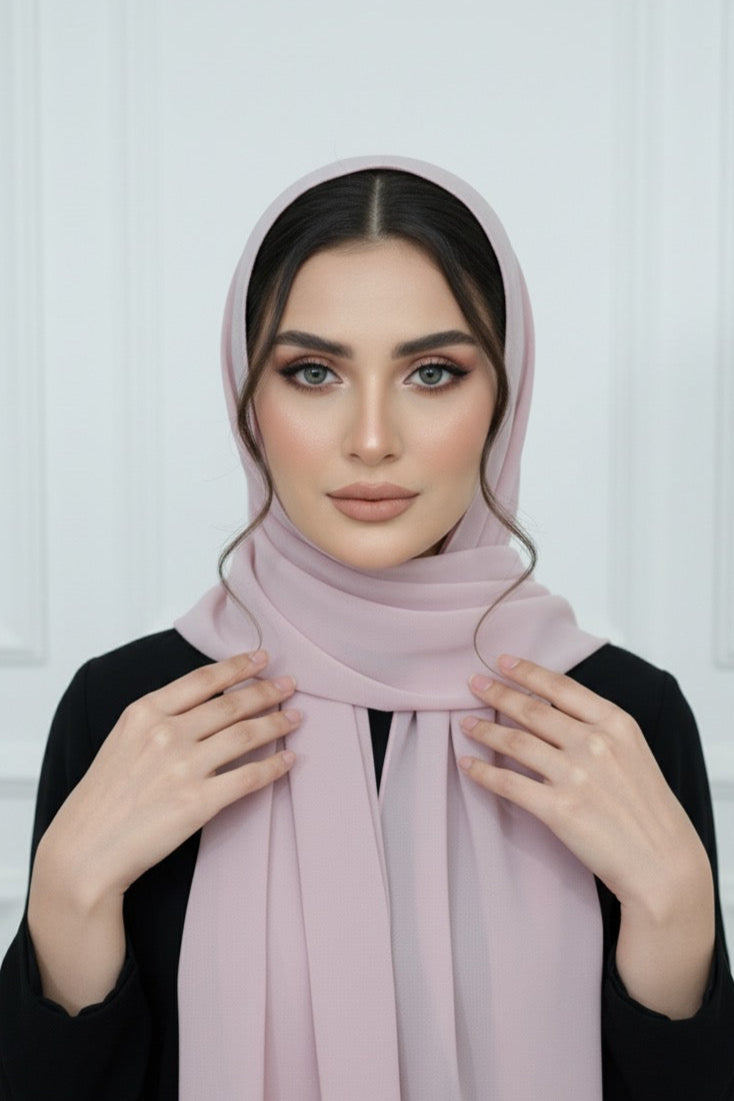 Blush Pink Georgette Hijab