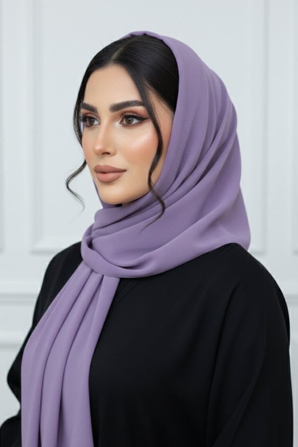 Lavender Georgette Hijab