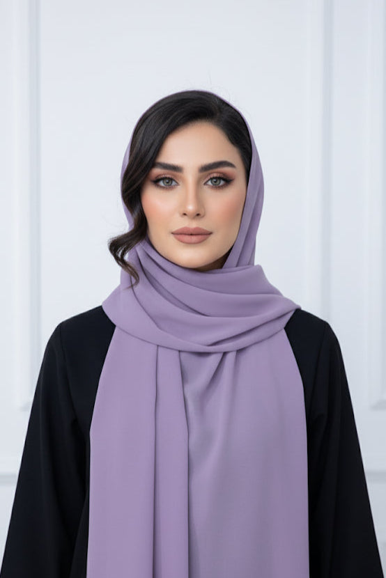 Lavender Georgette Hijab