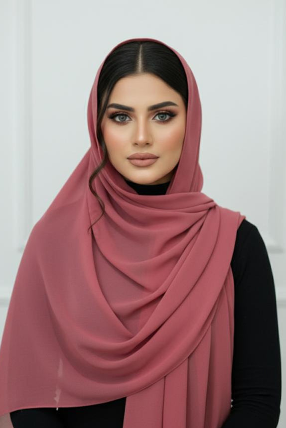 Rosewood Elegance Hijab
